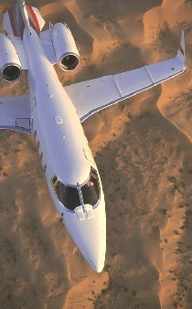 jet over desert