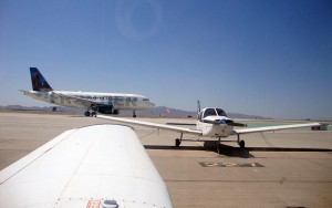 Jets mix with flight-training traffic in the East Valley. Watch for an increasing mix of aircraft this weekend as Super Bowl 49 gets underway.